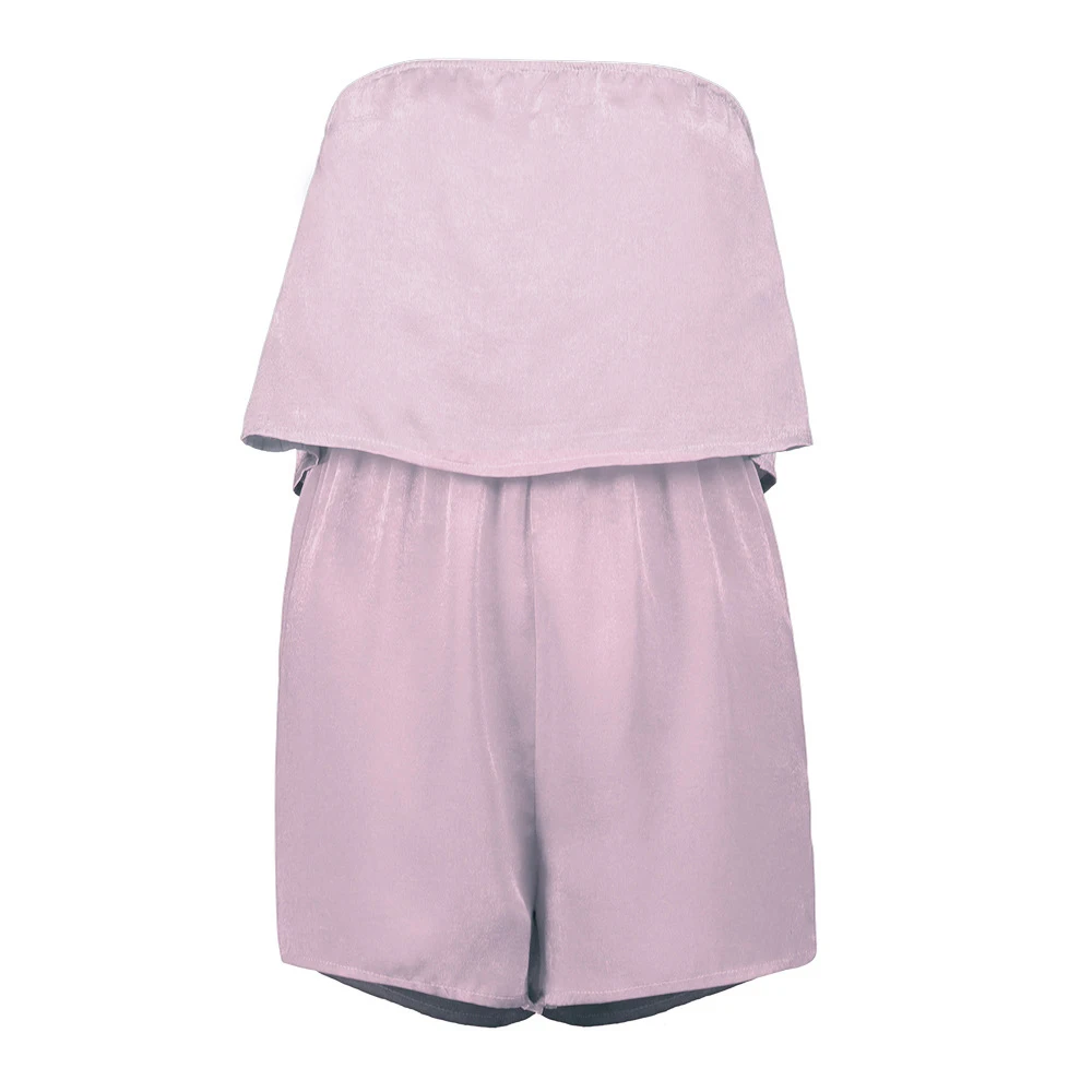 3 цвета женские шорты женские боди Женский Пляжный комбинезон одежда без бретелек с открытыми плечами Комбинезоны Мода