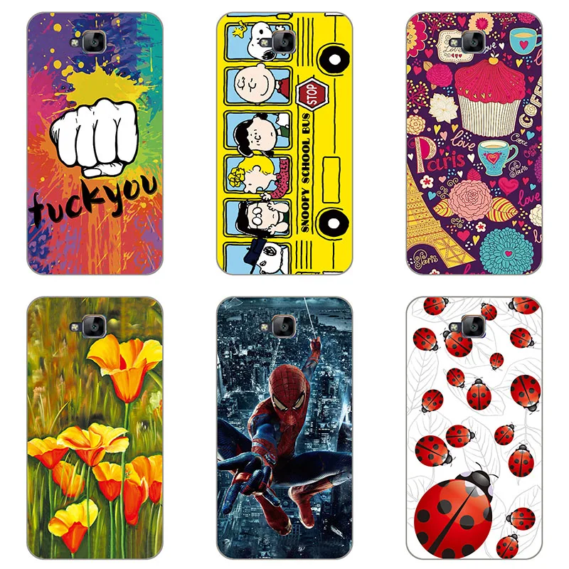 hard Plastic phone case cover For Huawei Y6 pro shell Colorful printing design Painted Flower |