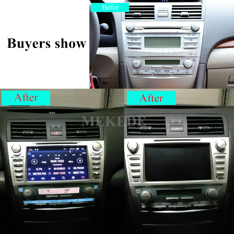 Clearance Free shipping!8inch 2din Android7.1 Car Gps DVD player for Toyota camry 2008-2011 audio vedio support 4G lte wifi BT SWC MIC 9