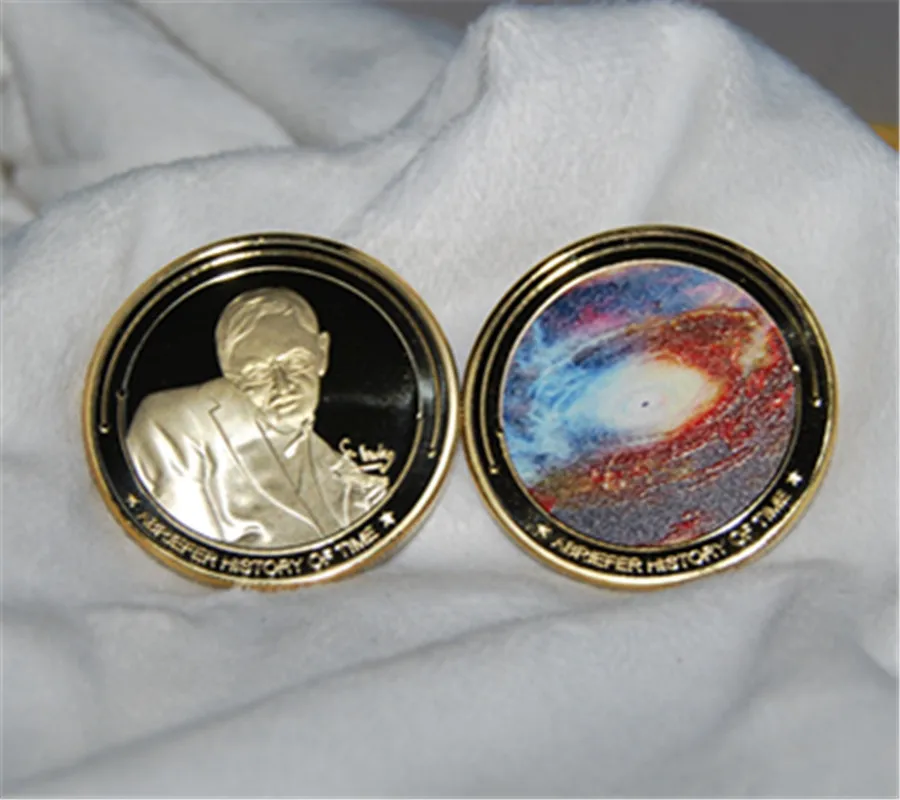 William Hawking Gold-plated Head Portrait Coin (14)