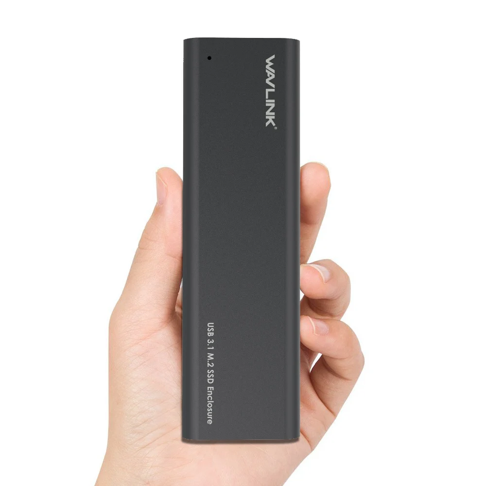 Wavlink Алюминиевый USB C Gen 2 10 Гбит/с M.2 SSD корпус B Ключ внешний адаптер до 10 Гбит/с USB 3,1 Тип C NGFF SATA жесткий диск коробка