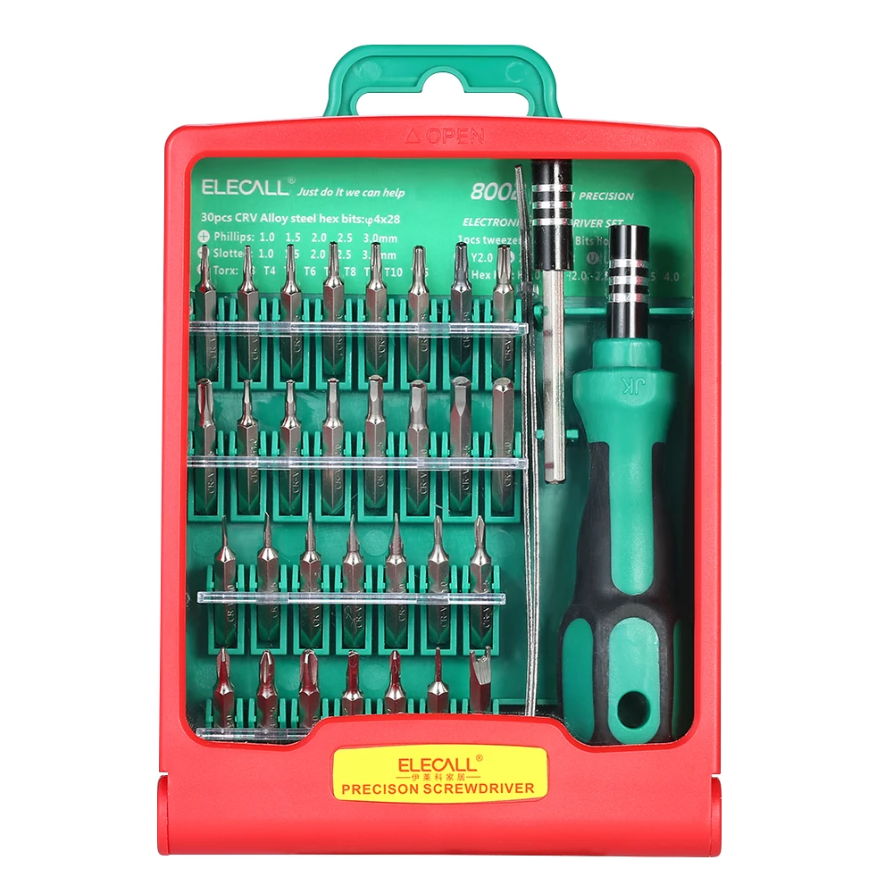 

Multi-functional Repair Tool Kit Electronic Maintenance DIY 33 in 1 Magnetic Screwdriver Set CR-V Bits Screw driver