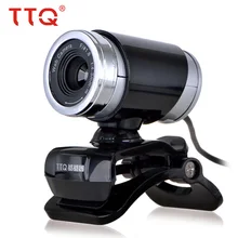 TTQ USB 2.0 Webcam for Skype Desktop Computer Laptop 1.5M Cable HD Web Camera with Night Vision for 360 Degree microphone