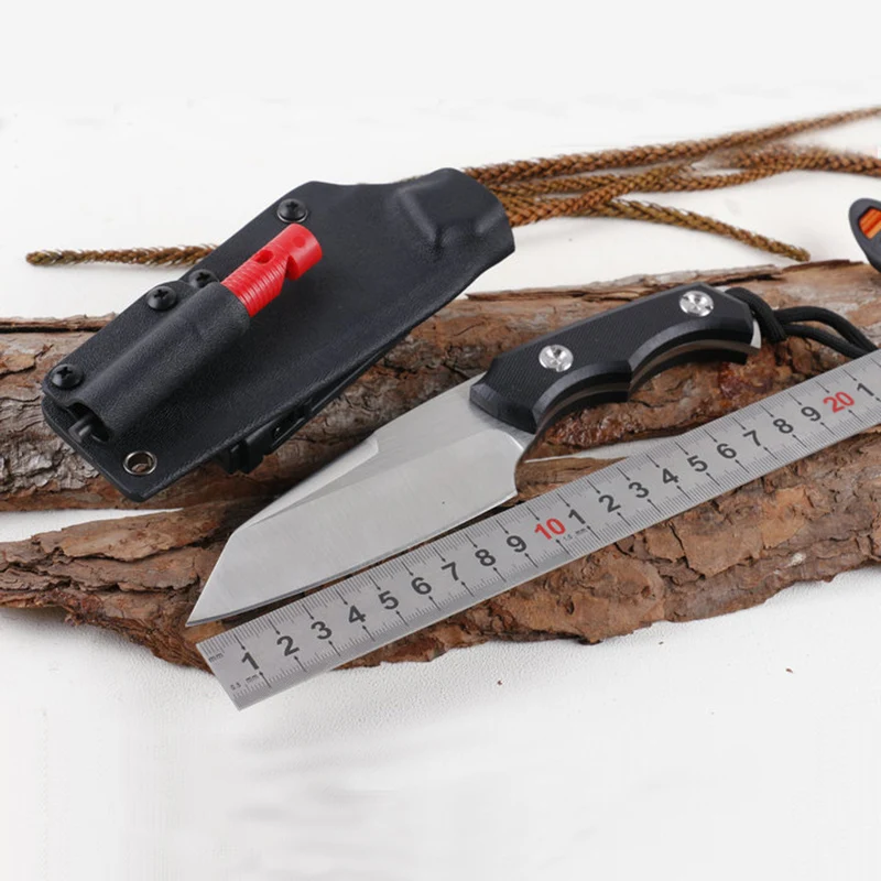 Дешевый Бесплатная доставка фермер Дао Полный Тан фиксированным лезвием Ножи D2 Сталь прямые Ножи Тактический Охота Ножи высокой плотности G10 ручка