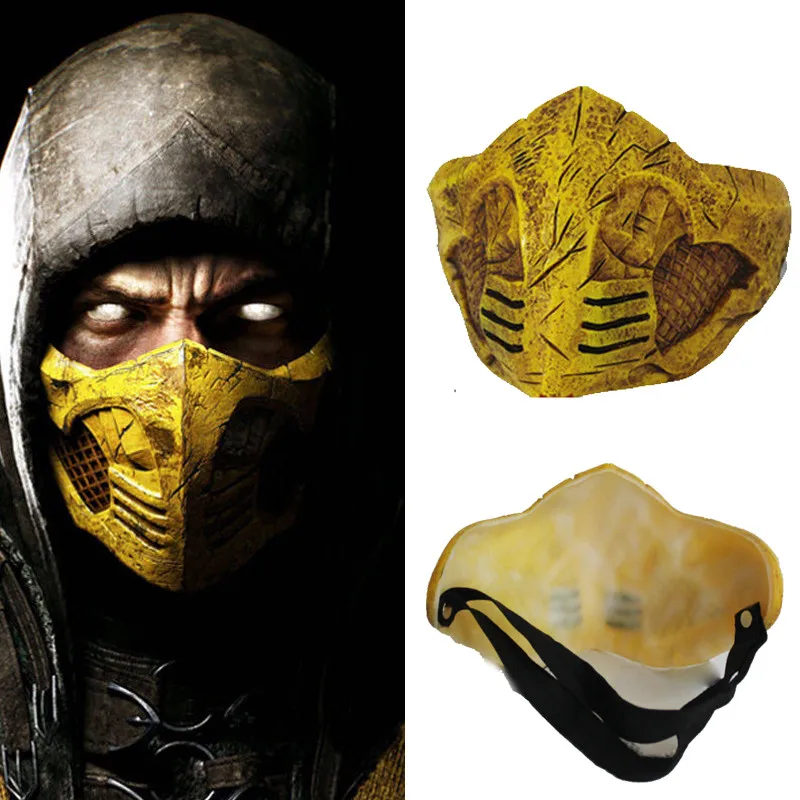 

Mortal Kombat X Mask Cosplay Scorpion Halloween Party Mask
