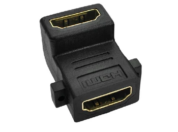 

50pcs/lot HDMI Female to HDMI Female Angle of 90 degrees wall Adapter connecter