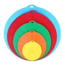 5 шт. силиконовая чаша для микроволновой печи крышка кастрюли для приготовления кастрюль 5 цветов пищевая обертка кухонные инструменты Кухонная утварь