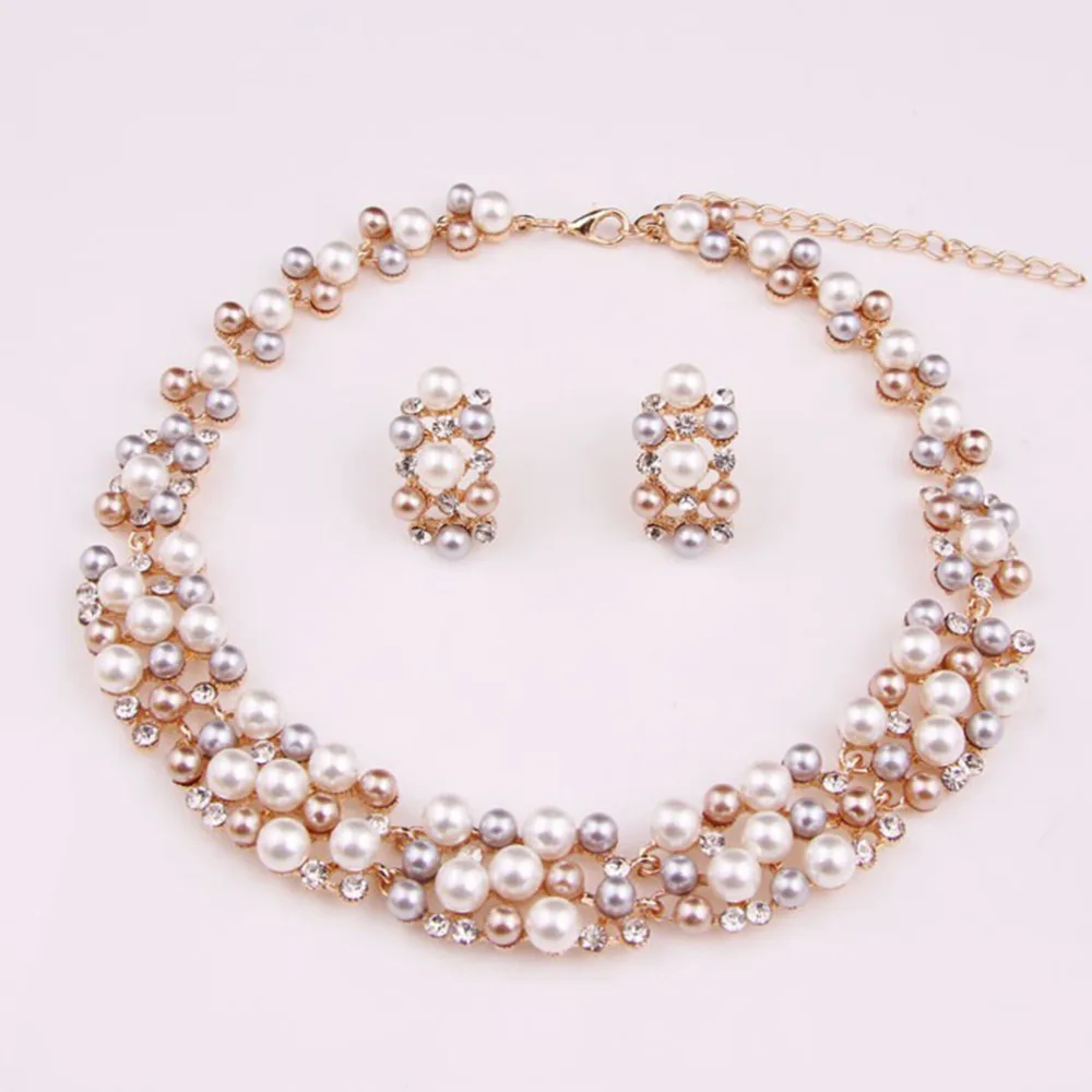 Hot Worldwide Imitation imitation pearl Gold Plated Simple Elegant