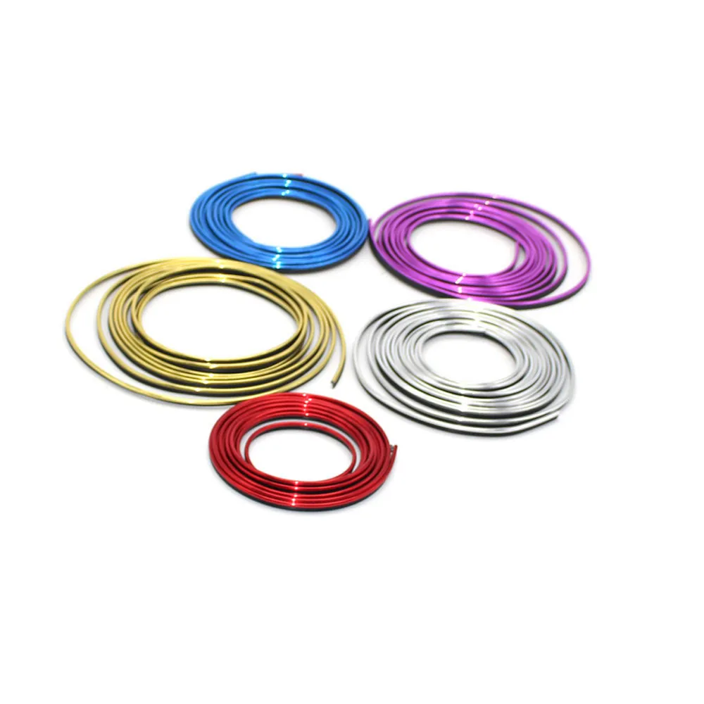 

5M Car Styling Interior Mouldings Decor Door Sticker 3D Thread Stickers Decoration Strip Moulding Trim Dashboard Door