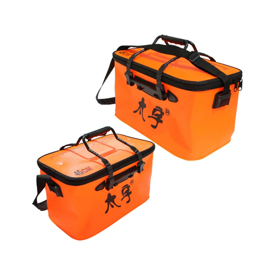 

Top Quality Red Color 40cm 45cm Outdoor Canvas Bucket Folding Bucket Portable Camping Hiking Bucket Fishing Tackle Tools