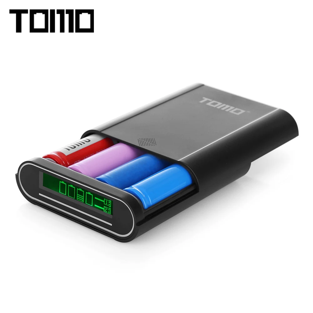 TOMO S4 умное зарядное устройство DIY 4x18650 Li Ion Батарея Зарядное с двумя портами USB ЖК