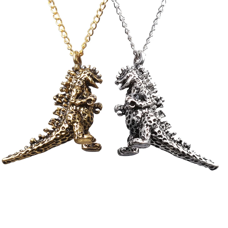 

Hot Godzilla II King of the Monsters Necklace Antique Charm Adventure Animal Dinosaur Pendant Jewelry For Men And Women Gifts