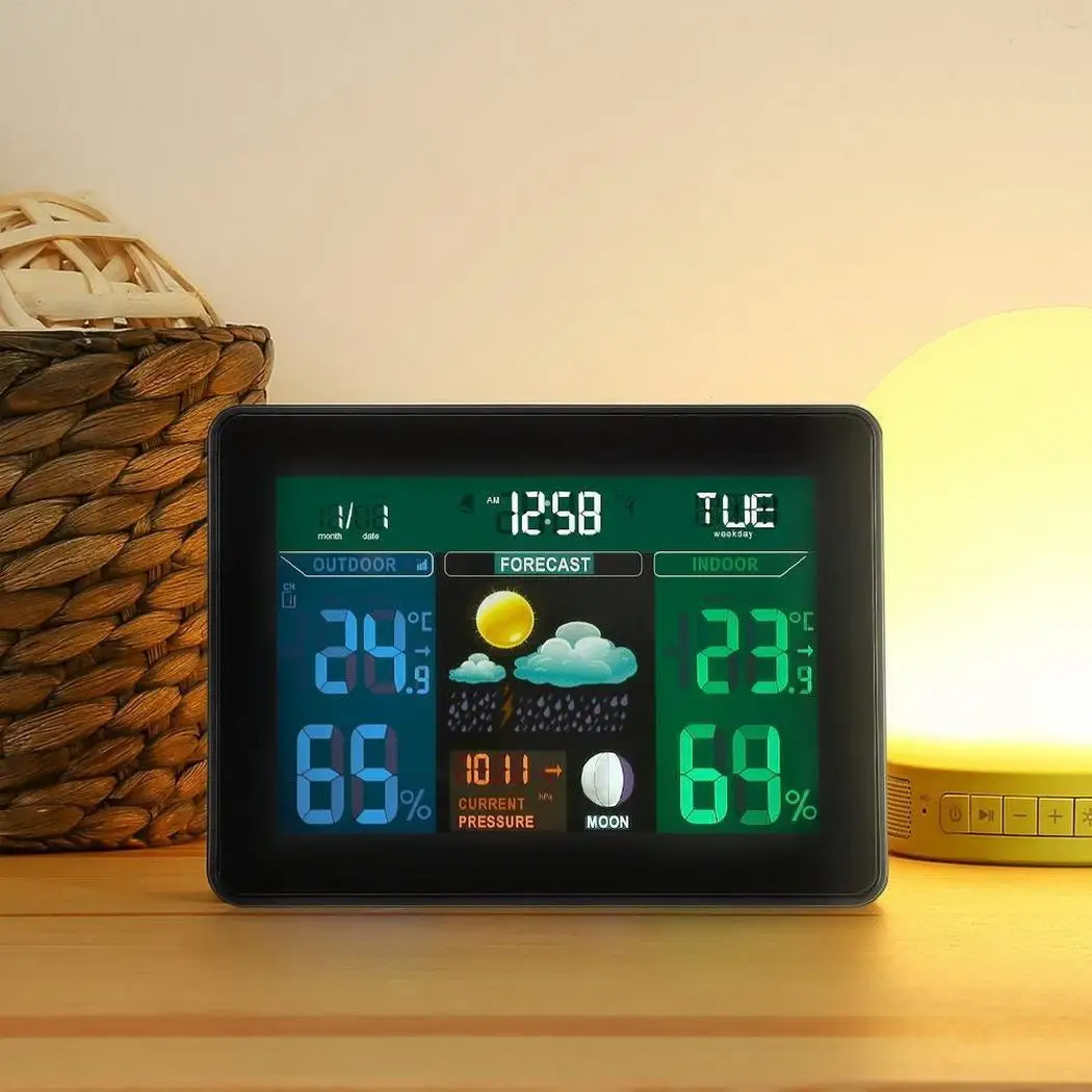 

Wireless Weather Station Monitor Digital Clock Home Fahrenheit 10%~99% Hygrometer 10%~99% 30s Thermometer