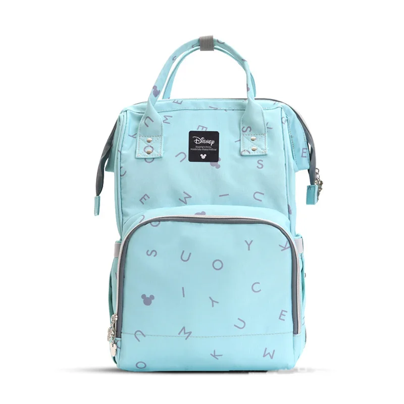 Натуральная сумка для мамы с Микки Маусом disney, многофункциональная сумка для беременных, Детская сумка для ухода за подгузниками, рюкзак для путешествий, Bolsa de molia - Цвет: Blue