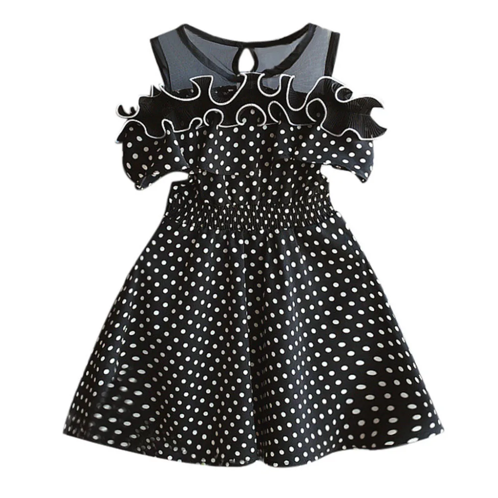 

MUQGEW Girls Dresses 2019 Summer New Children's Dot Printing Party Pageant Princess Dresses robe princesse enfant fille #sg