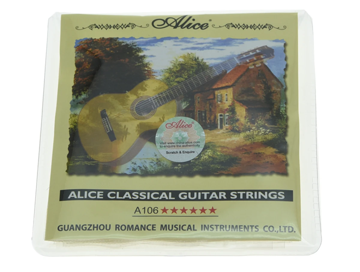 Alice Clear Nylon Classical Guitar String Hard Tension Set of 6 Guitar