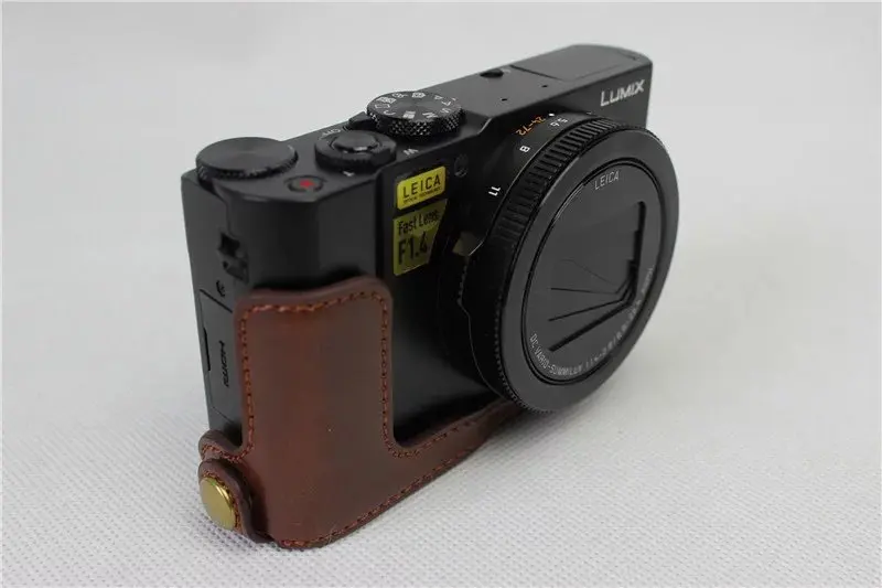 Чехол для камеры с половинной сумкой для Panasonic Lumix LX10 L-X10 комплект из искусственной кожи с батарейным отсеком
