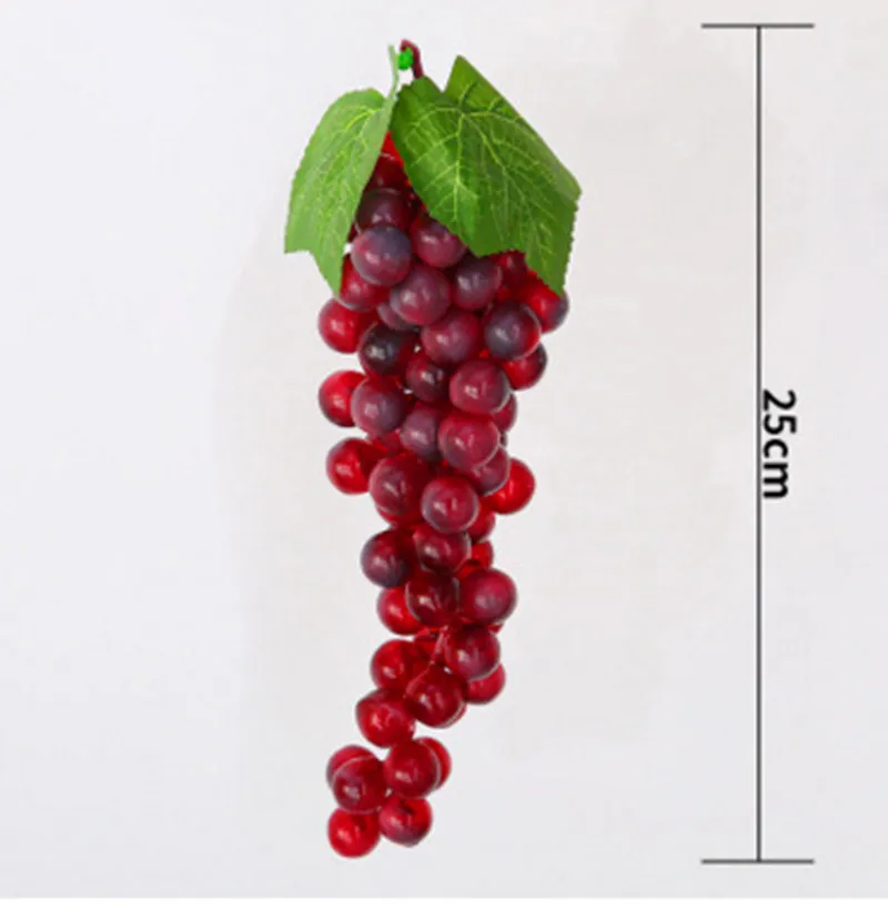 Искусственные фрукты 1 шт. искусственный виноград искусственные фрукты искусственный виноград поддельные фрукты Рождество Домашний Свадебный декор - Цвет: 85 red grapes