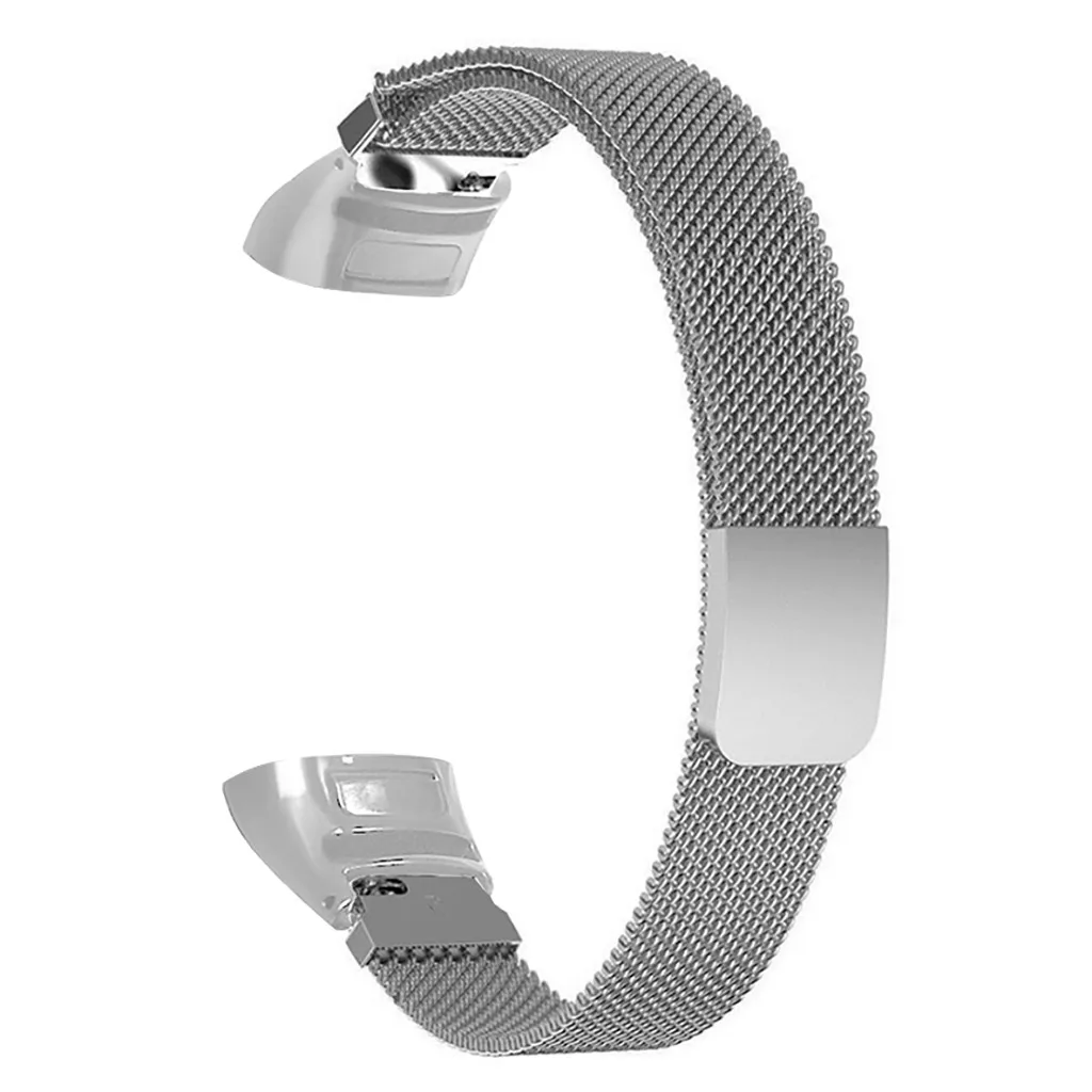 Silver Магнитный металлический браслет на запястье для huawei Band 3/3 Pro, умные часы, сменный мужской Т-образный ремешок, спортивный роскошный женский и мужской ремешок для часов 19Jun - Цвет: Silver