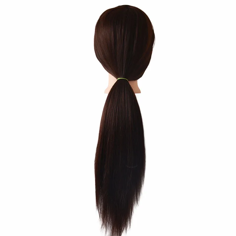 4 # темно коричневая голова для волос куклы практики пауки гладкая синтетическая