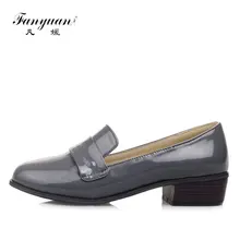Fanyuan/туфли на плоской подошве женские туфли-оксфорды на плоской подошве в британском стиле повседневные Черные Туфли-оксфорды без застежки для женщин; большие размеры 34-48