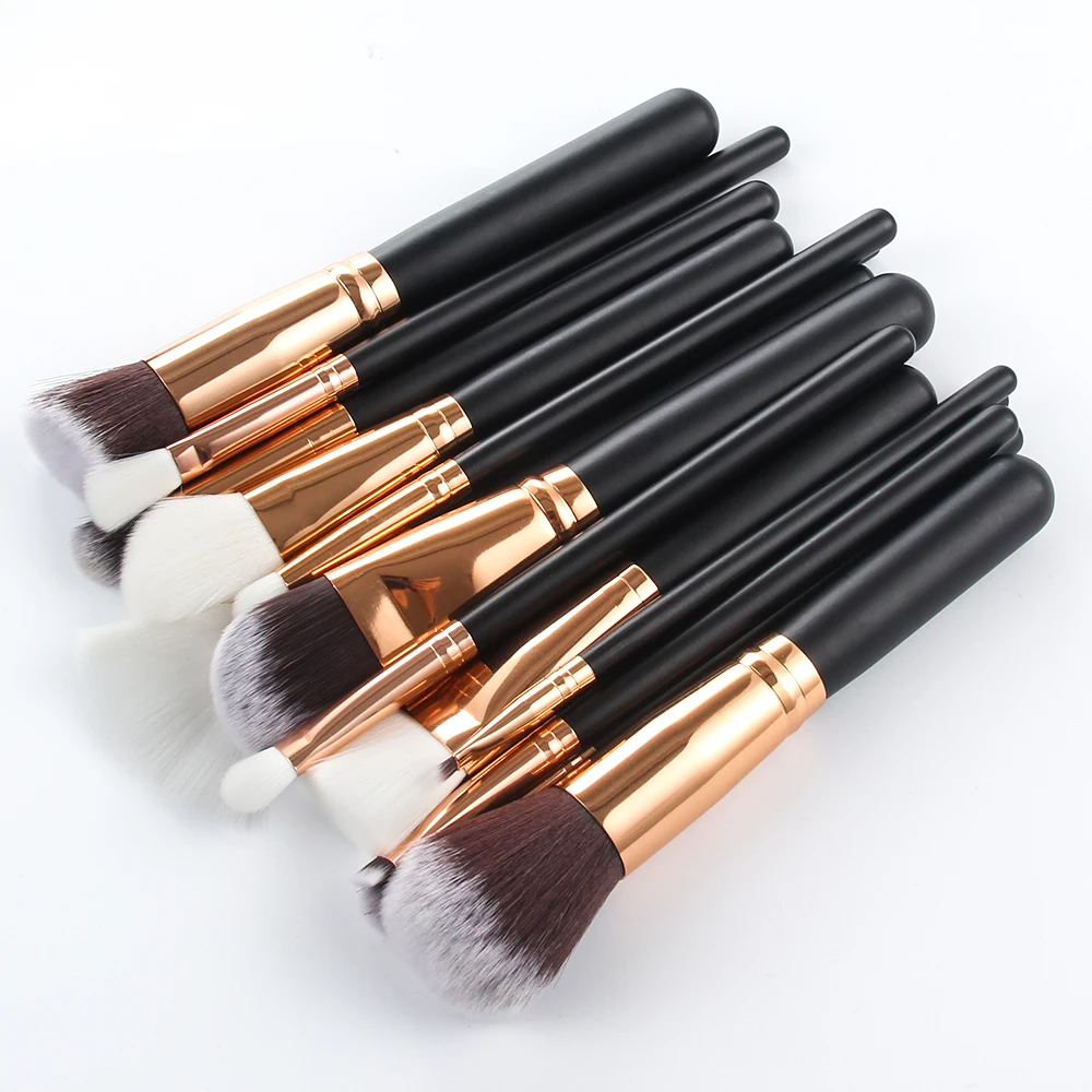 15pcs brown makeup brushes (4)