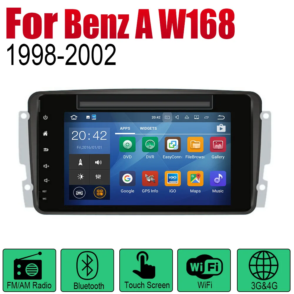 Standard machine Для Mercedes Benz A W168 1998~ 2002 NTG автомобильный проигрыватель Android DVD gps навигационная система HD экран Радио Стерео интегрированный мультимедиа - Цвет: Standard machine