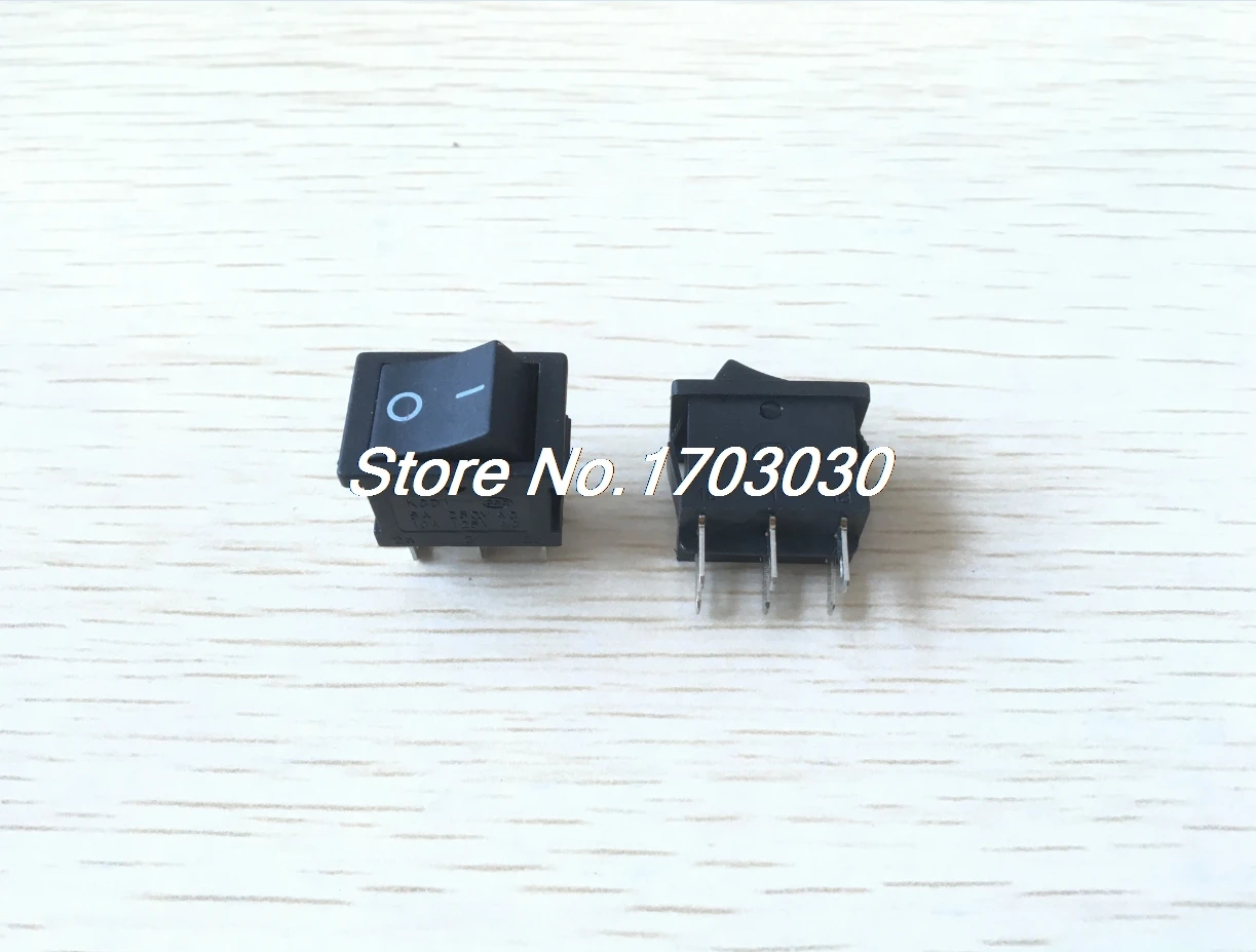 

AC 250V 6A 125V 10A 6 Termials DPDT ON/OFF 2-Position Rocker Switch Black 10 Pcs