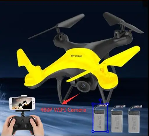 Интеллектуальное обновление Wi-Fi антенна RC Дрон добавить 720P 480P HD камера большой дальности 22 мин Время полета RC вертолет PK H68 X5SW - Цвет: WIFI 480P 3 battery