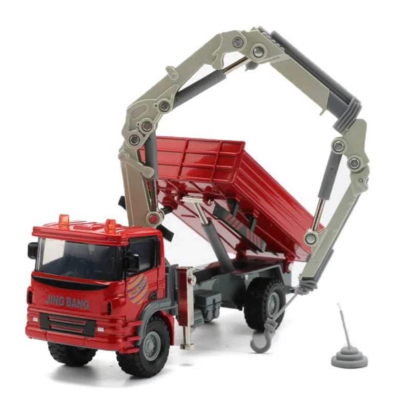 

JINGBANG 1:60 Alloy Crane Truck Toy Engineering Car Collectible Trucks Models Kids Toys Gift