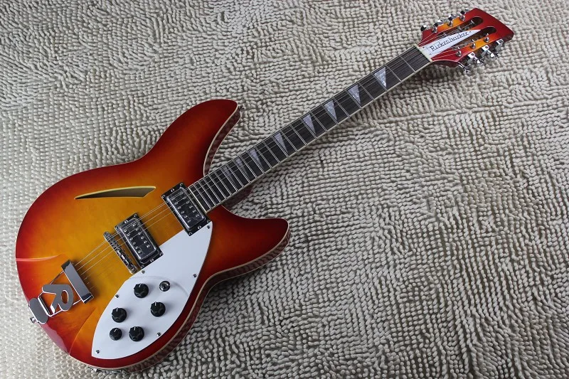 

Custom Shop Rick Custom Semi-hollow 12 Strings 2 Pickups Cherry Red guitar with R Tail in stock free shipping 14-5-10