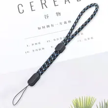 Держатель для ключей, короткие износостойкие ремешки на запястье DIY, веревка, ремешок для телефона, регулируемый, анти-потеря, жаккард, ID, значок, аксессуары
