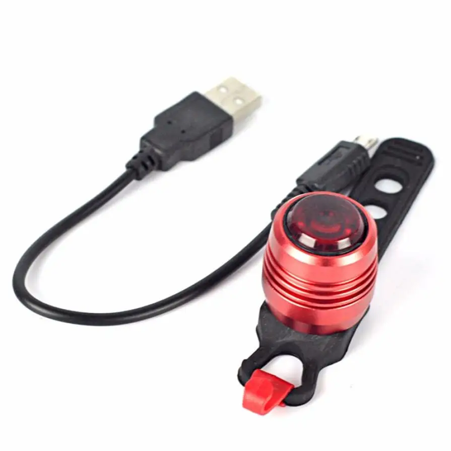 Велосипедный светодиодный фонарь для зарядки через USB задний предупреждающий о