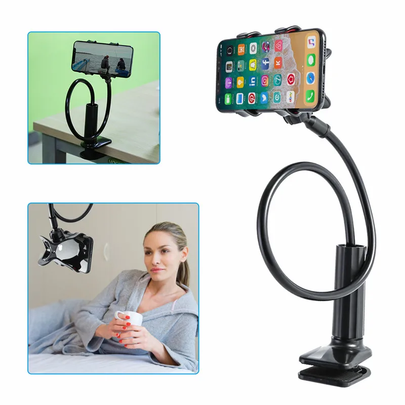

SOONHUA Flexible Desktop Phone Tablet Stand Holder For iPad Mini Air Samsung For Lazy Bed Tablet PC Stands Mount Clip Bracket