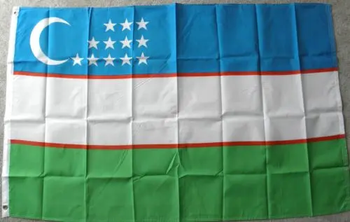 

Uzbekistan Flag Polyester Flag 5*3 FT 150*90 CM High Quality free shipping