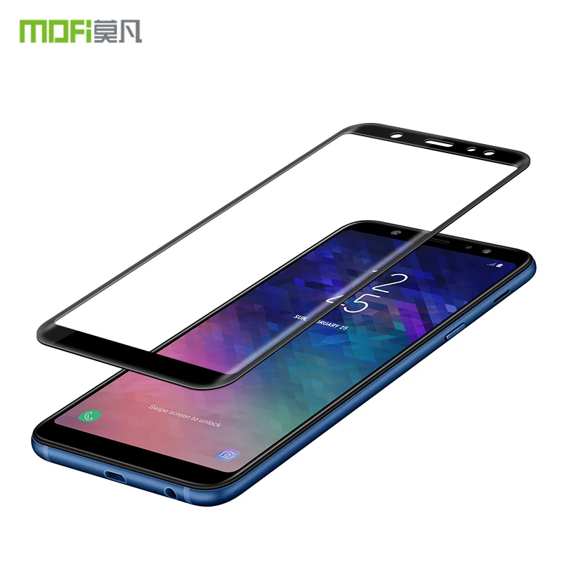 Для samsung Galaxy A6+ MOFi 3D Горячие изгиб изогнутые полное покрытие закаленное Стекло Экран Защитная пленка для samsung a6 плюс
