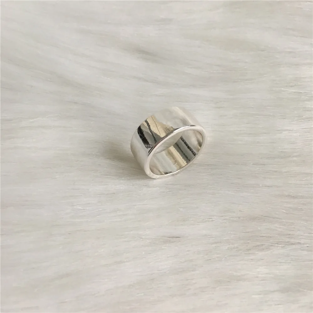 

CASUAL WOMEN RING GOLD SILVER COLOR PLATING SIMPLE BASIC WIDE RING FOR WOMEN GIRL