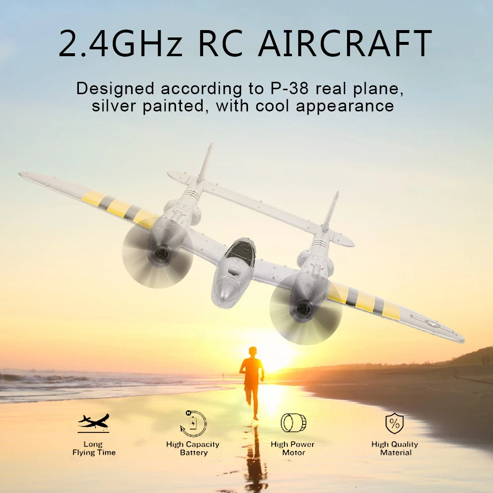 Высокое качество FX 816 P38 самолет 2 4 GHz 2CH RC модель аэроплана на открытом воздухе