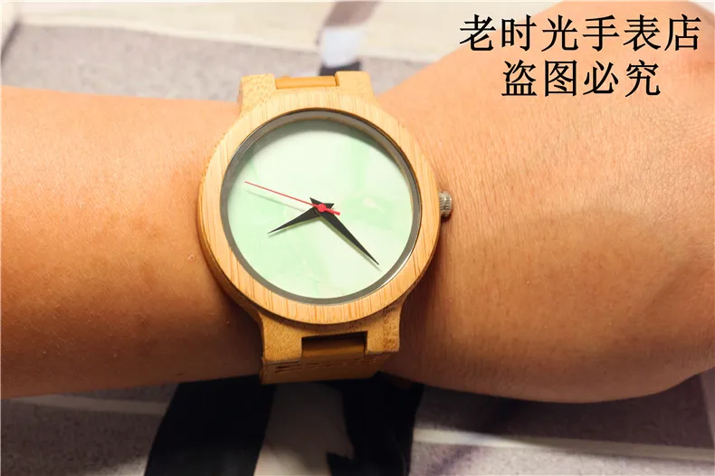 Топ hotime мужские часы Марка Bamboo Часы мужской часы наручные часы бамбук кожа Мрамор шаблон кварцевые часы Relogio
