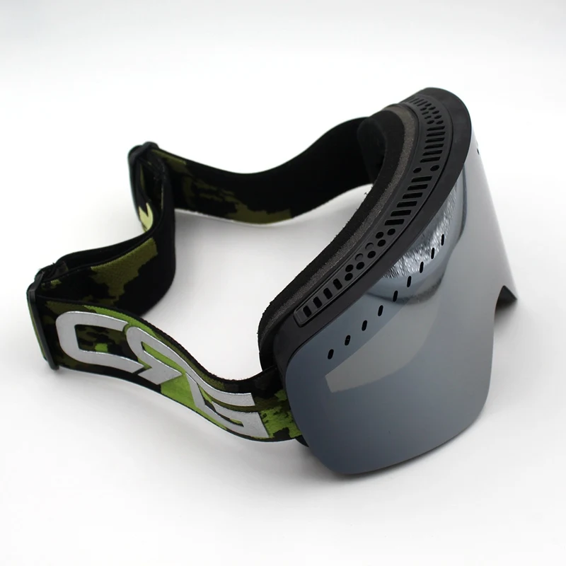 Black frame Новые поступления 5 stylesbrand лыжные очки большой объектив UV400 Анти-туман Лыжная маска Лыжный Спорт Для мужчин Для женщин Снег Сноуборд очки - Цвет: Black frame