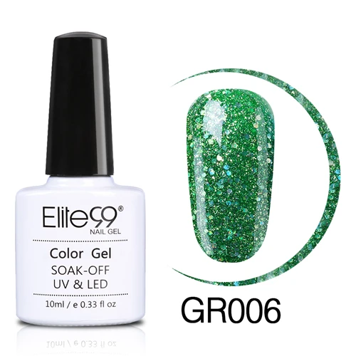 Elite99 Soak Off Green Series Гель-лак 10 мл Светодиодный УФ-гель лак для ногтей Праймер УФ гель лак для ногтей художественная краска для маникюра - Цвет: 006