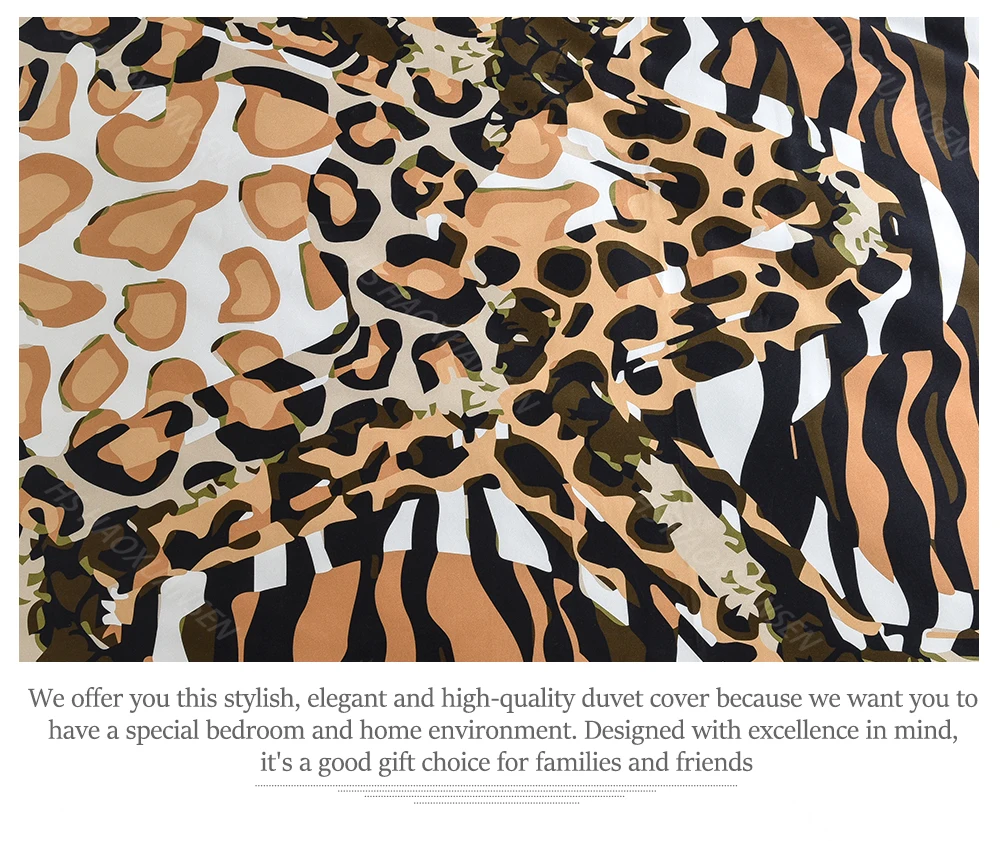 Cheap High Quality 100% Cotton 4pcs Bedding Sets Leopard Printed Bed Linen Set Queen King Size Adult Duvet Cover Bed Sheet Set 100S 12