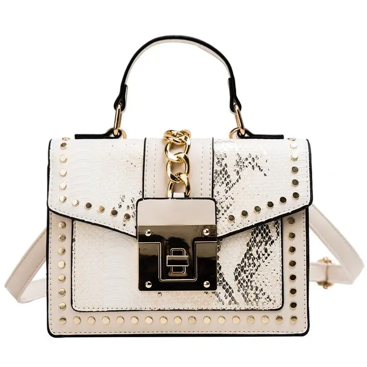 

Snake Skin Shoulder Bags for Women Fashion Brand Small Chain Messenger Crossbody Bag Serpentine Leather Crossbody Flap Handbag