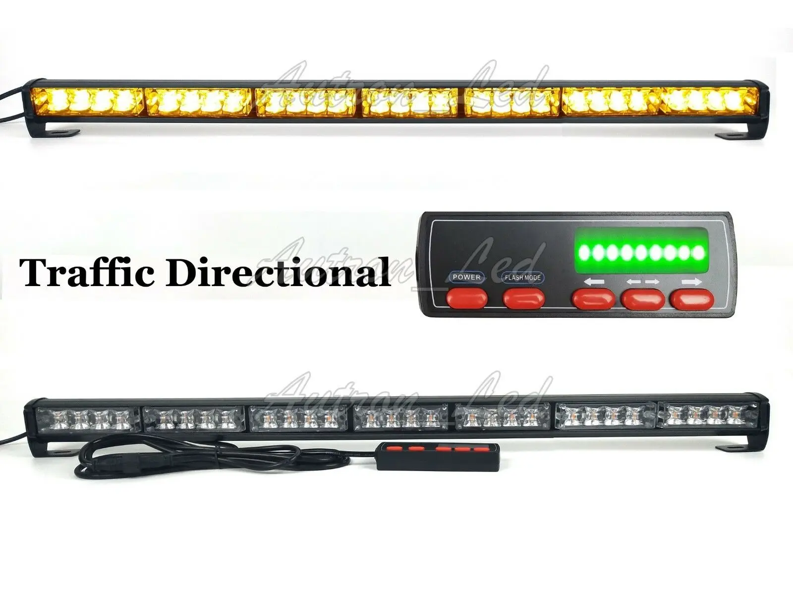 

31" 28W LED Traffic Adviser Directional Arrow Warning Emergency Strobe Light Bar