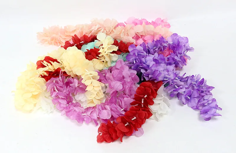  Flone Artifiical Wisteria Bean Vine Simulation Colorful Flower Rattan Silk Flower Wedding Party Scene Stage Decor Fake Flowers (13)