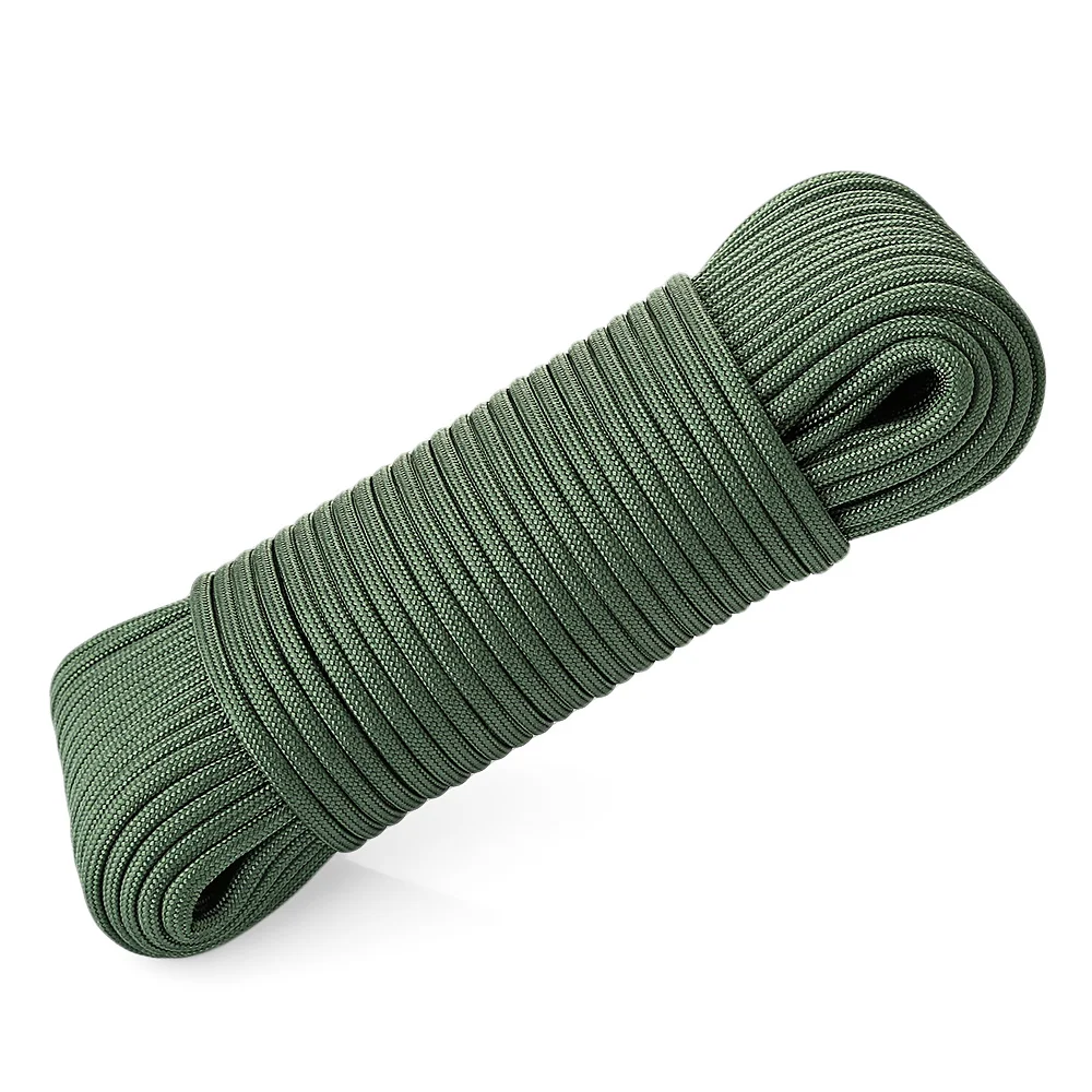 Army Green 9 парашютные Стропы шнур высокопрочная оплетка Открытый Кемпинг полиэстер веревка скалолазание кемпинг оборудование для выживания - Цвет: Army Green