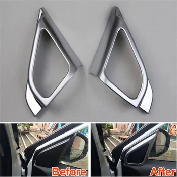 

Abaiwai ABS Chrome For Suzuki 2015 2016 Vitara Car Door Stereo Audio Speaker Decoration Covers Trim Front Frame Triangle Sequins