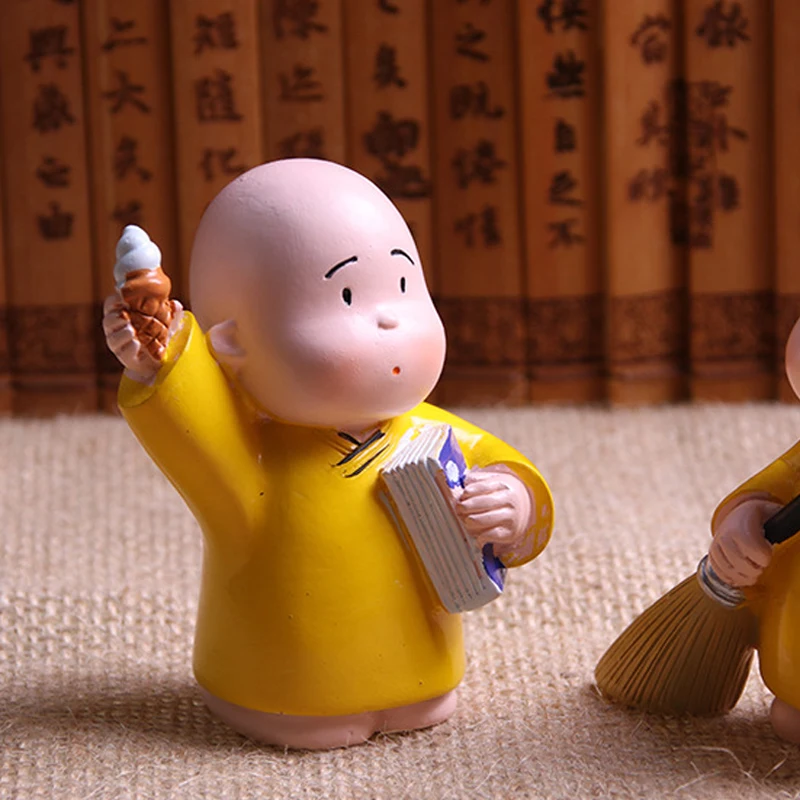 3pcs Car Decoration Three Little Monk Cute Doll Car Interior Accessories