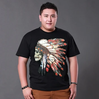 

Mexico print Free shipping summer men Tees plus size 4xl 6xl 8XL cotton print t shirt Casual round collar shirt hiphop 155 cm
