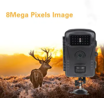 

PDDHKK 8MP Photo trap Trail Camera 1080P 26pcs IR LEDs 940nm Hunting Camera IP54 Waterproof 70 Degree Angle Audio Recording